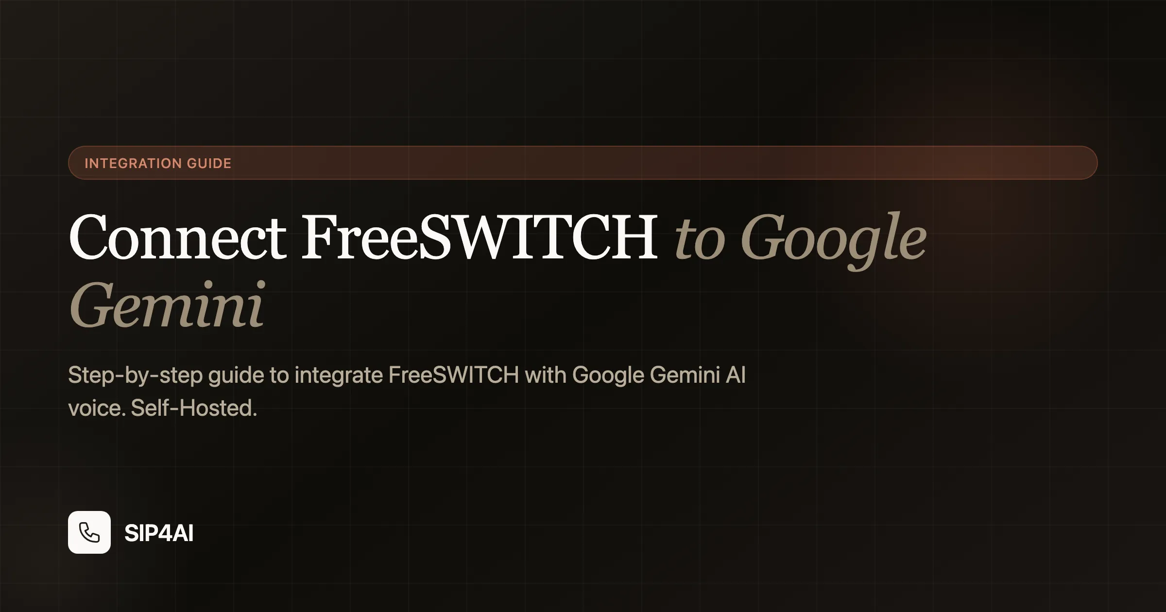 Connect FreeSWITCH to Google Gemini — SIP4AI